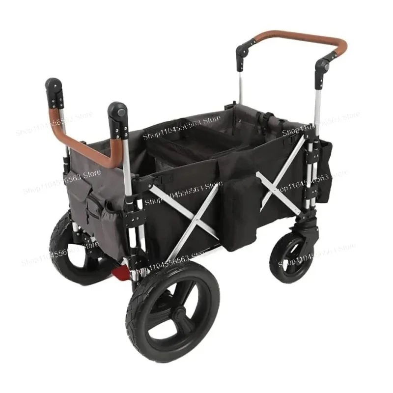 Kids.Outdoor Utensils - 2-Seat Folding Wagon with Canopy -
