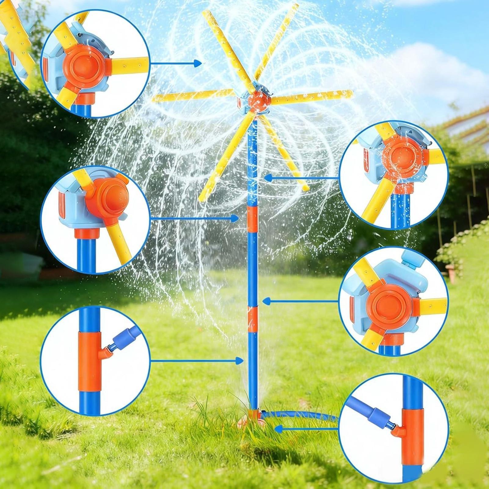 Kids Outdoor Yard - Kids Sprinkler Windmill Fun Sprinkler With