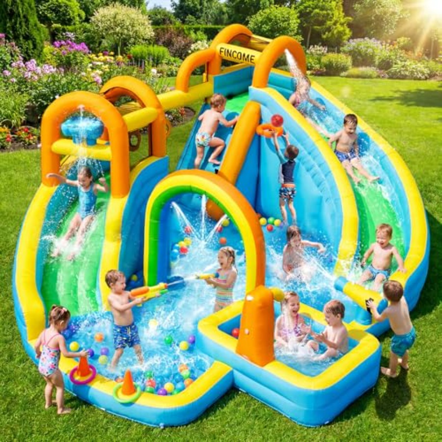 Kids Outdoor Pool - Backyard outdoor inflatable water slide park