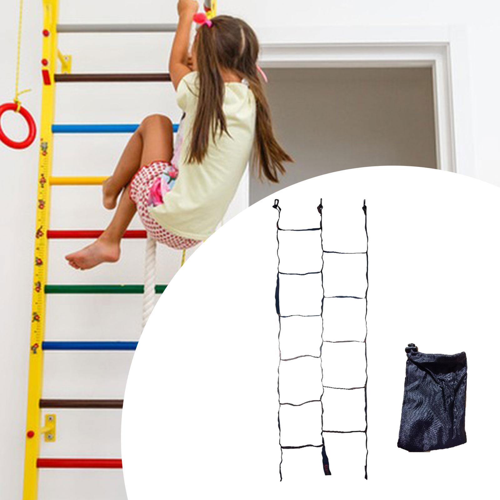 Kids Outdoor Ladder - Hanging Rope Ladder Playground Rope Climbing