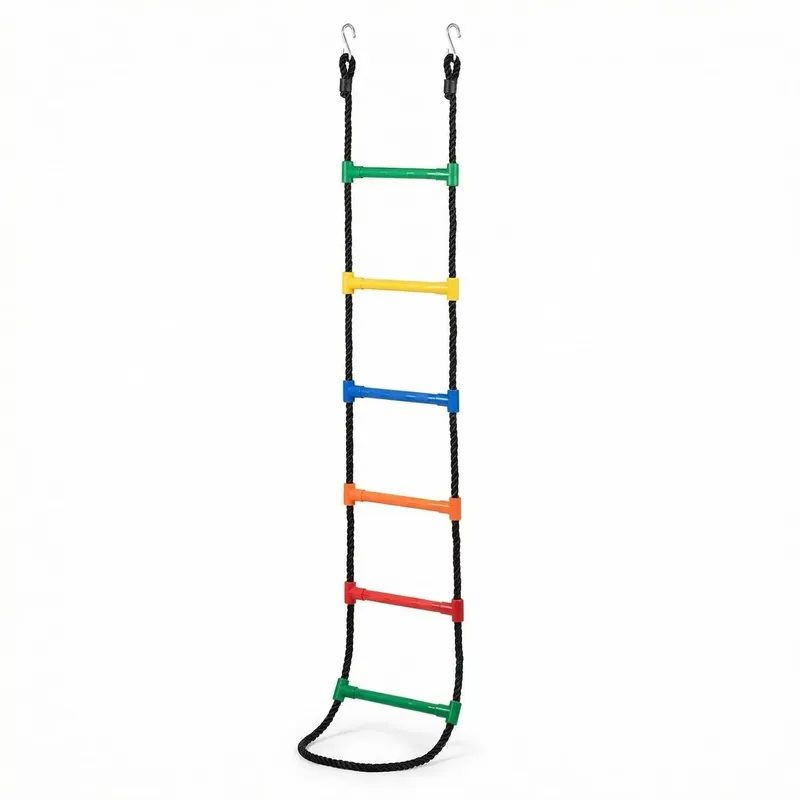Kids Outdoor Ladder - Colorful Plastic Rope Ladder for Kids