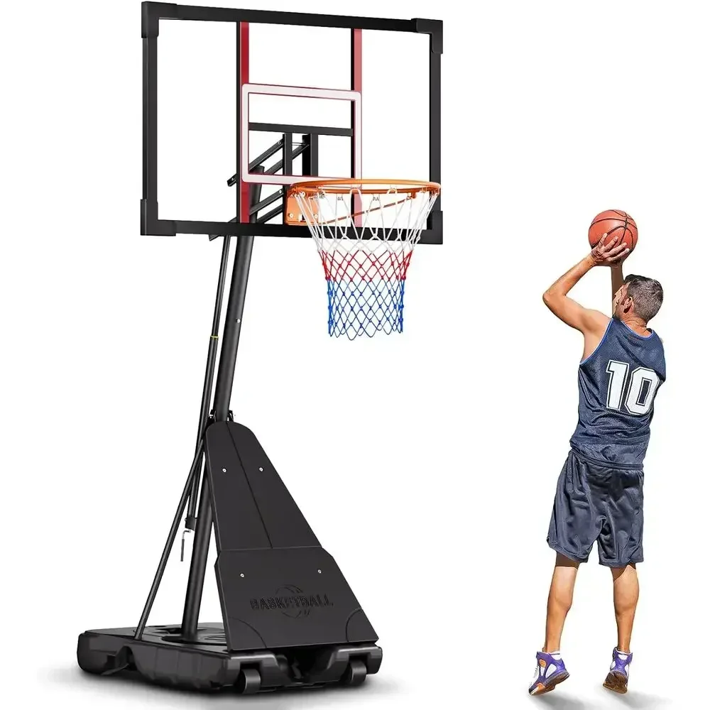 Basketball Hoop Outdoor - 48-Inch Outdoor Adjustable Basketball Hoop with