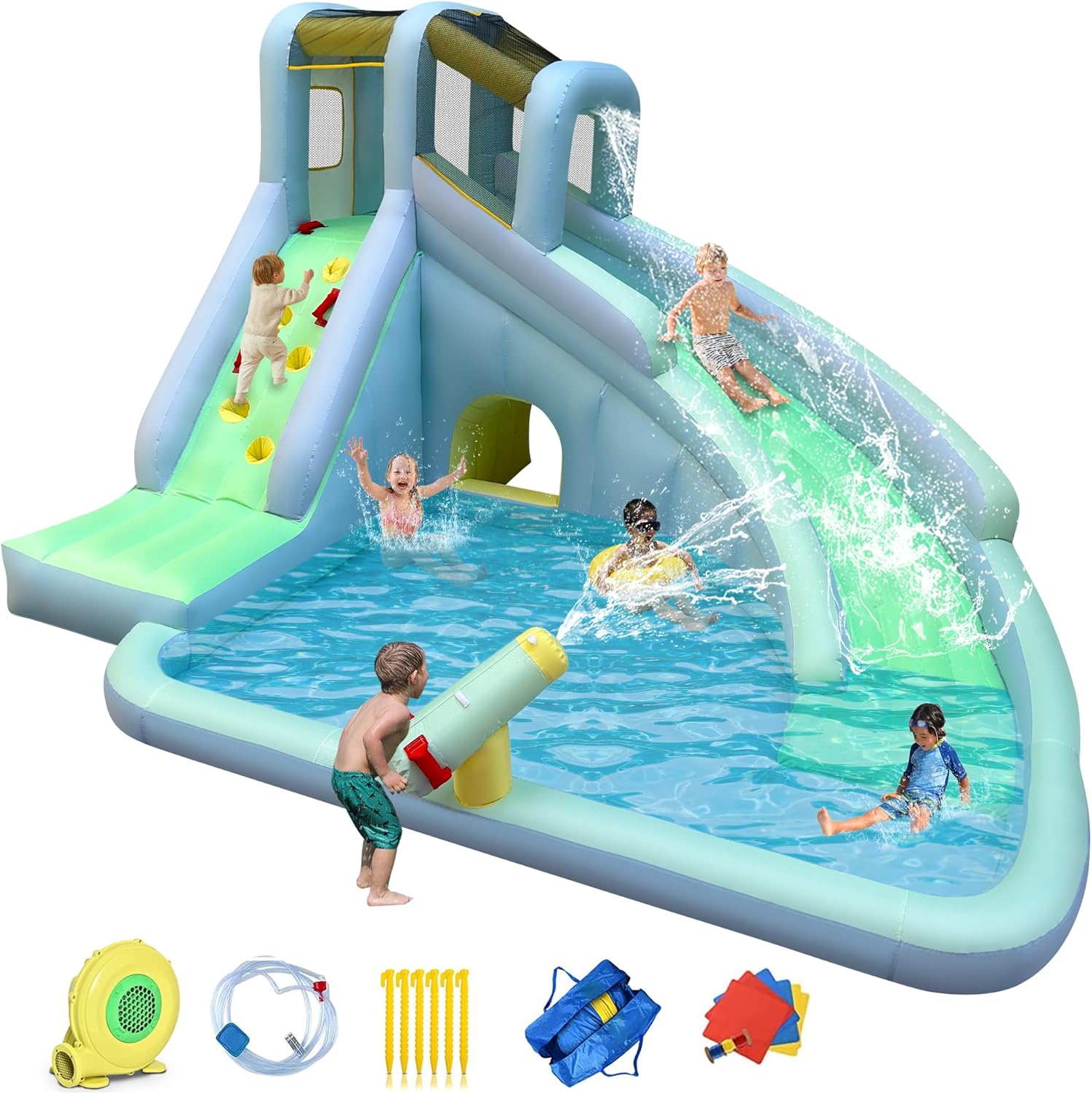 6-in-1 Inflatable Kids Bounce  - Kids Outdoor Bounce House recension och pris
