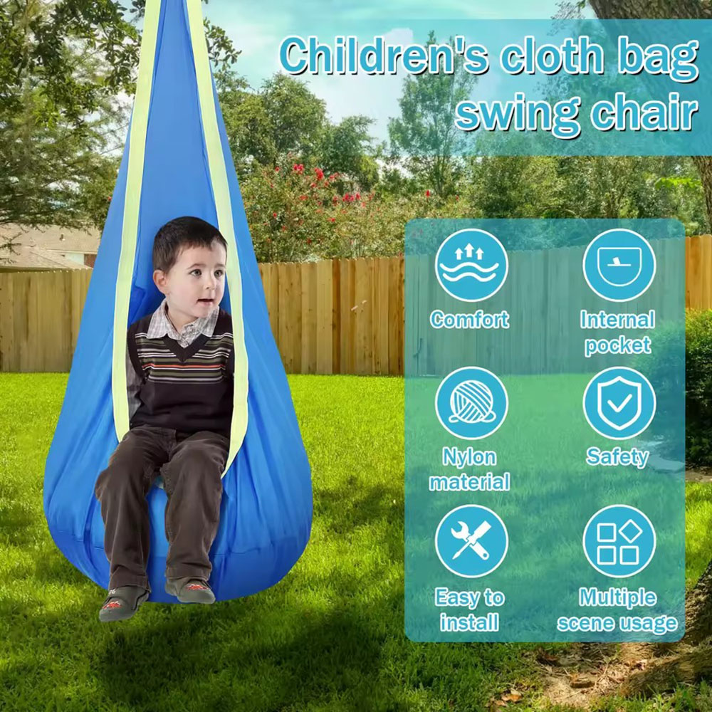 Kids Pod Swing Seat Nylon Hang - Kids Outdoor Hanging Chair recension och pris