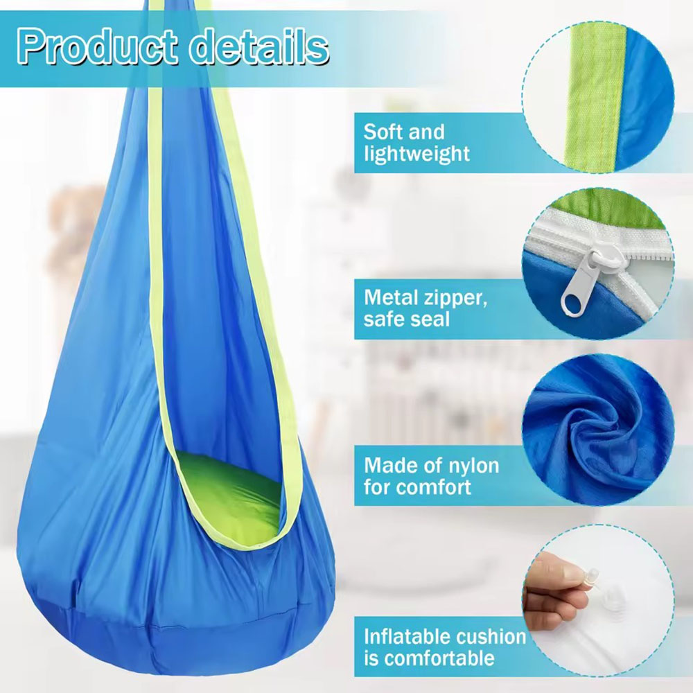 Kids Pod Swing Seat Nylon Hang - Kids Outdoor Hanging Chair recension och pris