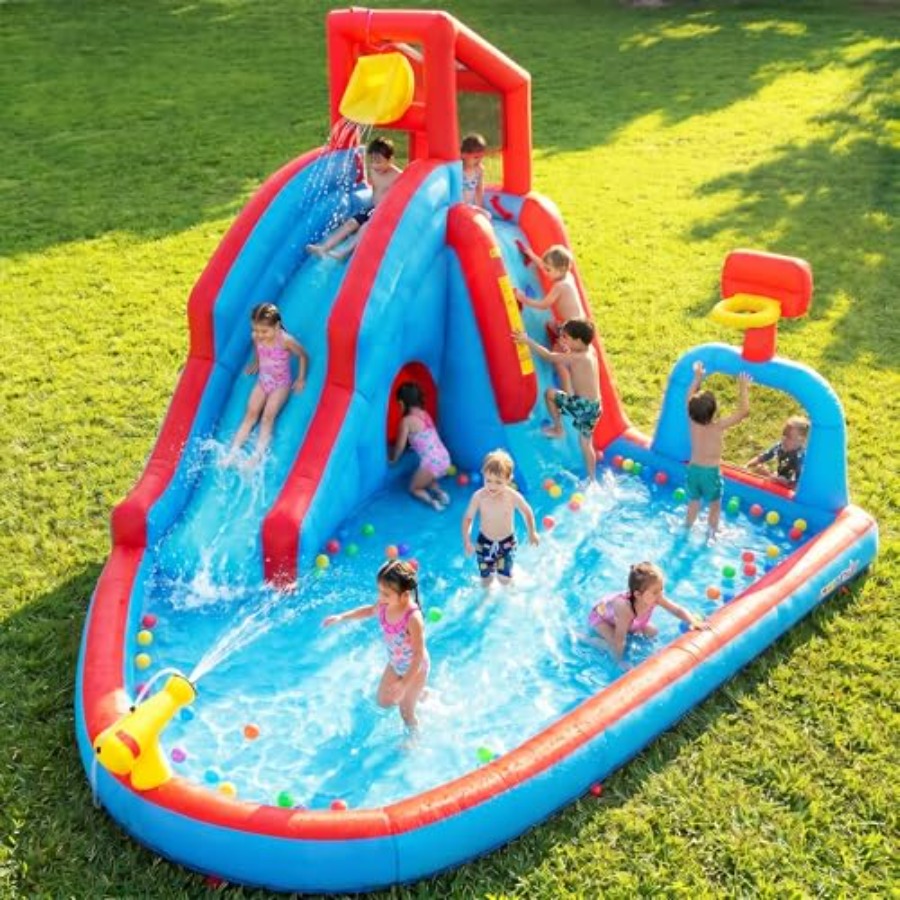 Backyard outdoor water slide i - Kids Outdoor Bounce House recension och pris