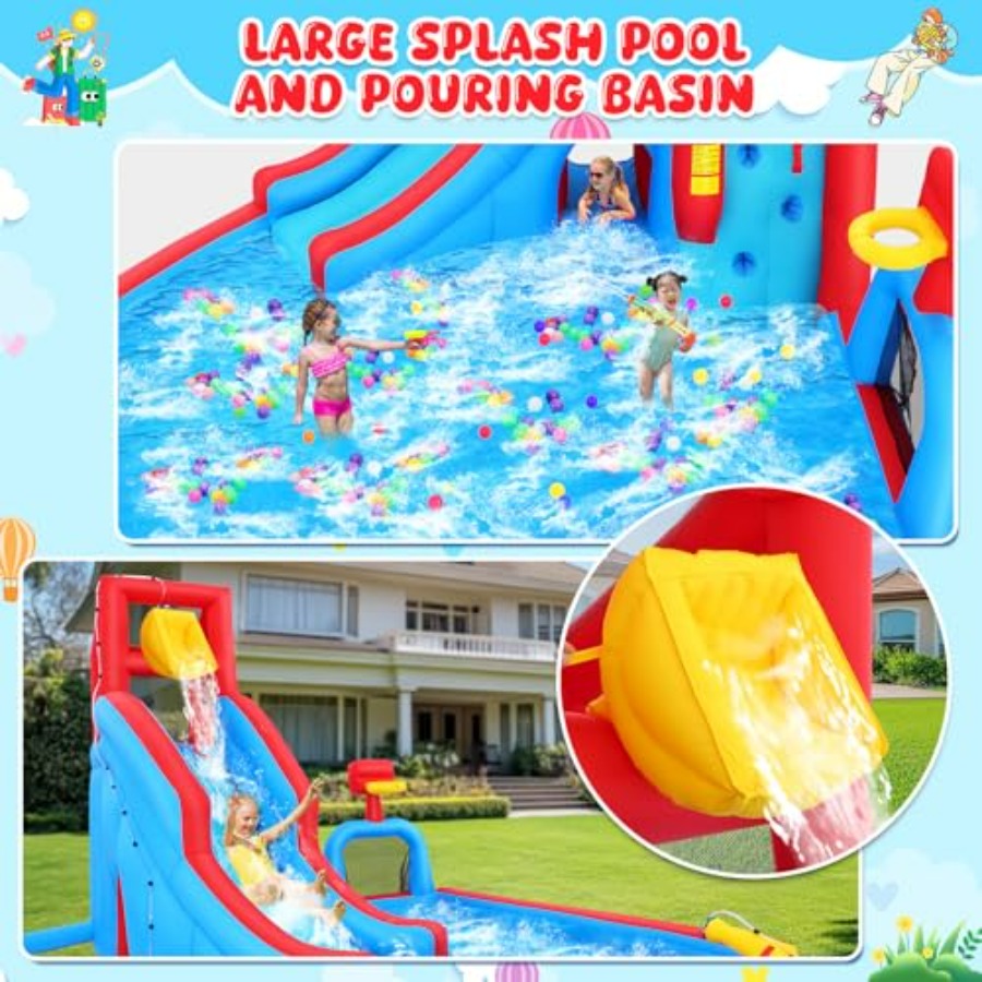 Backyard outdoor water slide i - Kids Outdoor Bounce House recension och pris
