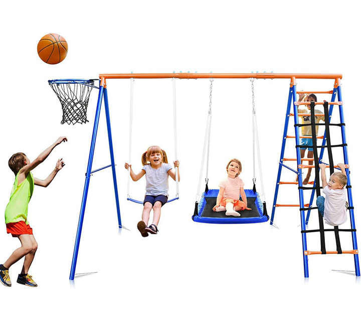 3-in-1 Kids Swing Slide Climbi - Kids Outdoor Hanging Chair recension och pris