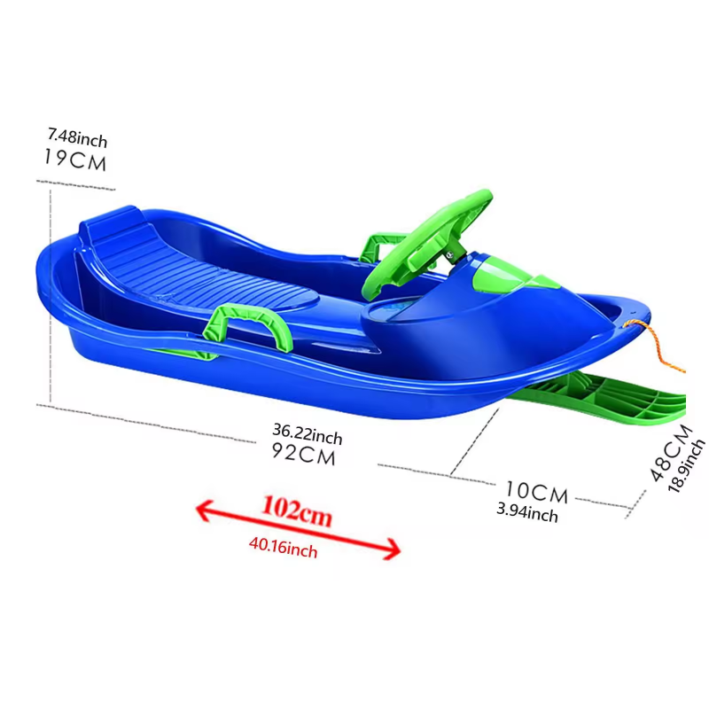 Kids Snow Sled With Steering W - Kids Unique Outdoor Toys recension och pris