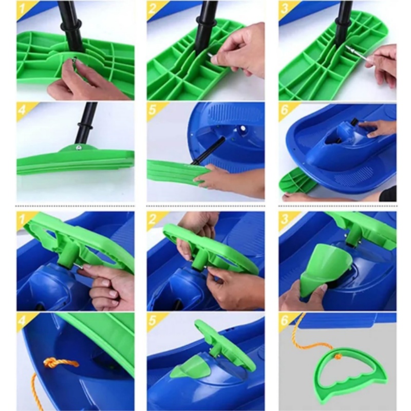 Kids Snow Sled With Steering W - Kids Unique Outdoor Toys recension och pris