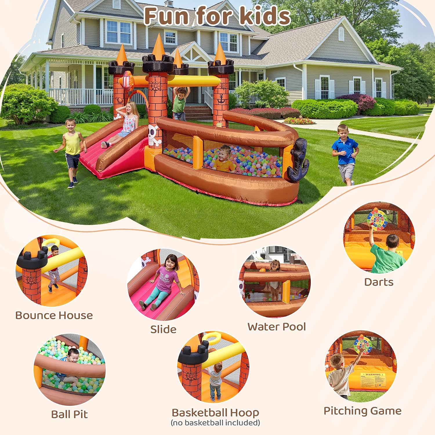 Inflatable Bounce House for Ki - Kids Outdoor Bounce House recension och pris