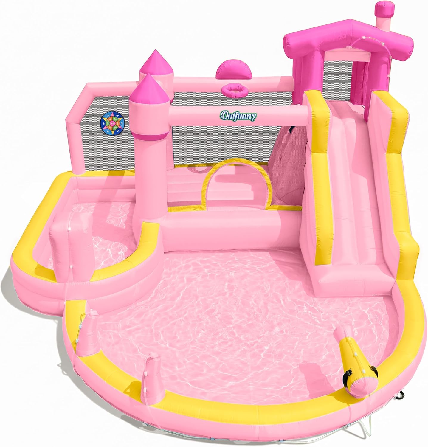 Pink Inflatable Water Slide Bo - Kids Outdoor Bounce House recension och pris