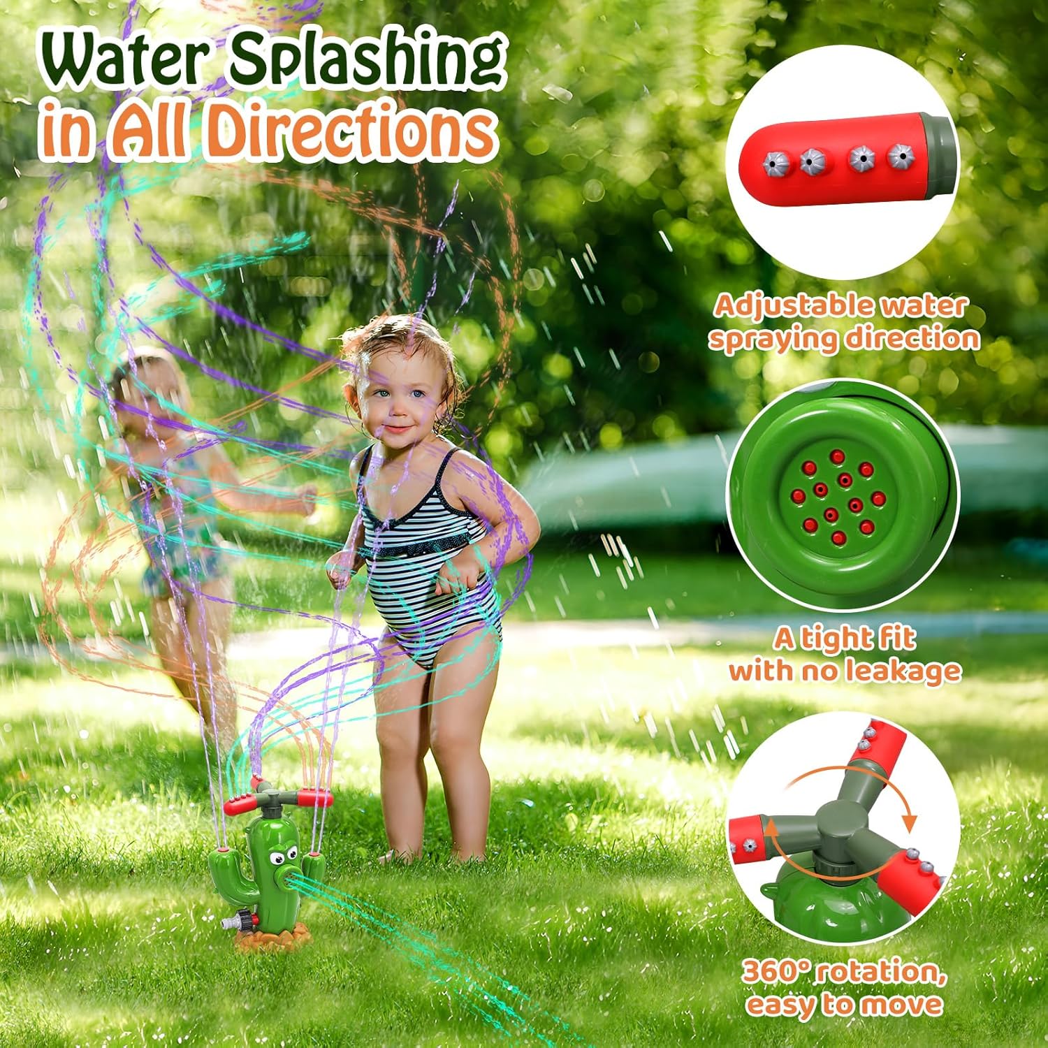Water Spray Toy Cactus Sprinkl - Kids Outdoor Yard recension och pris