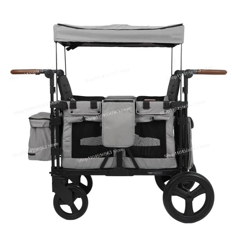 2-Seat Folding Wagon with Cano - Kids.Outdoor Utensils recension och pris