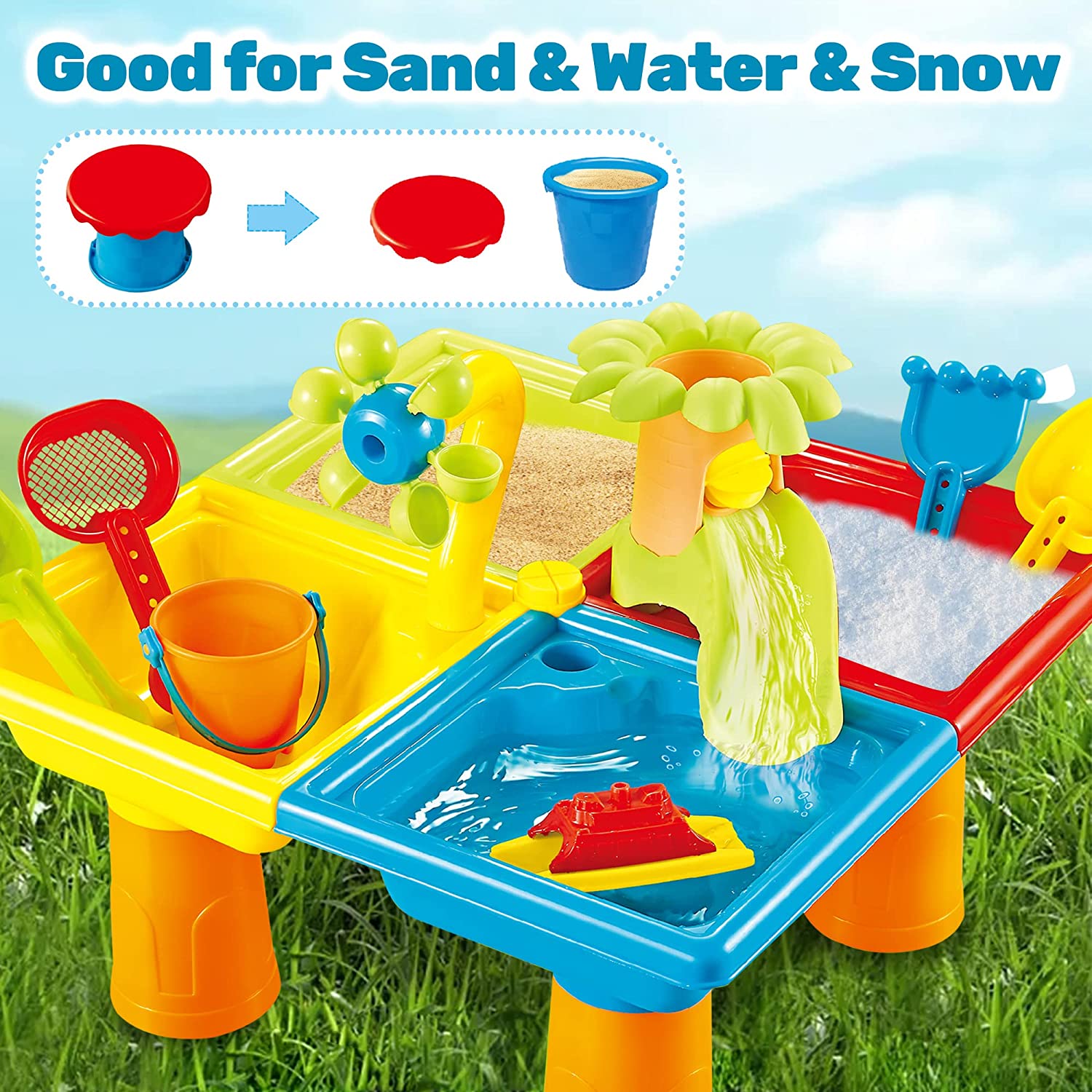 Beach Table Sand Play Toys Chi - Kids Outdoor Pool recension och pris