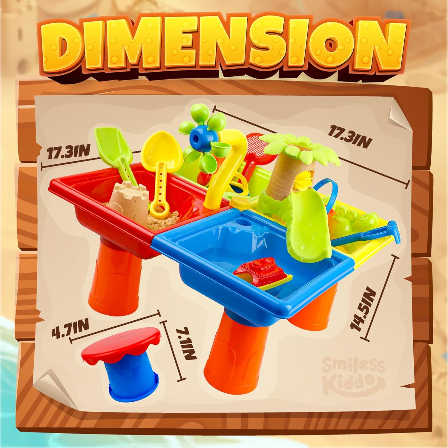 25 Pcs Summer Water Table for  - Kids Outdoor Pool recension och pris