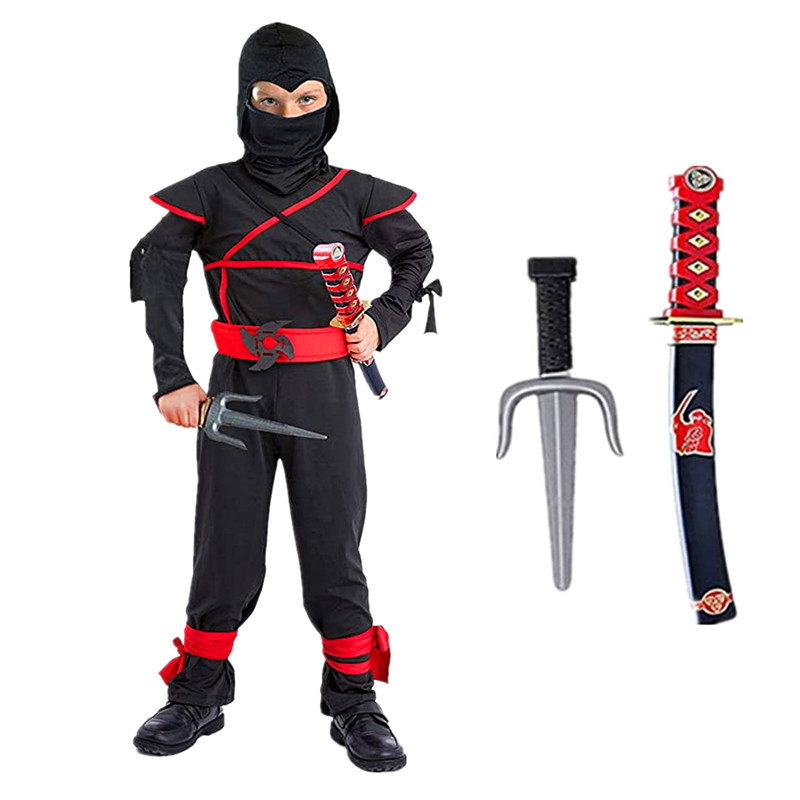 Black Ninja Costume Boy Hallow - Kids Outdoor Ninja Warrior Course recension och pris