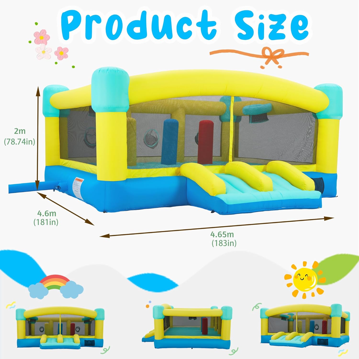 Big Bounce House,15 x 14.8 FT  - Kids Outdoor Bounce House recension och pris