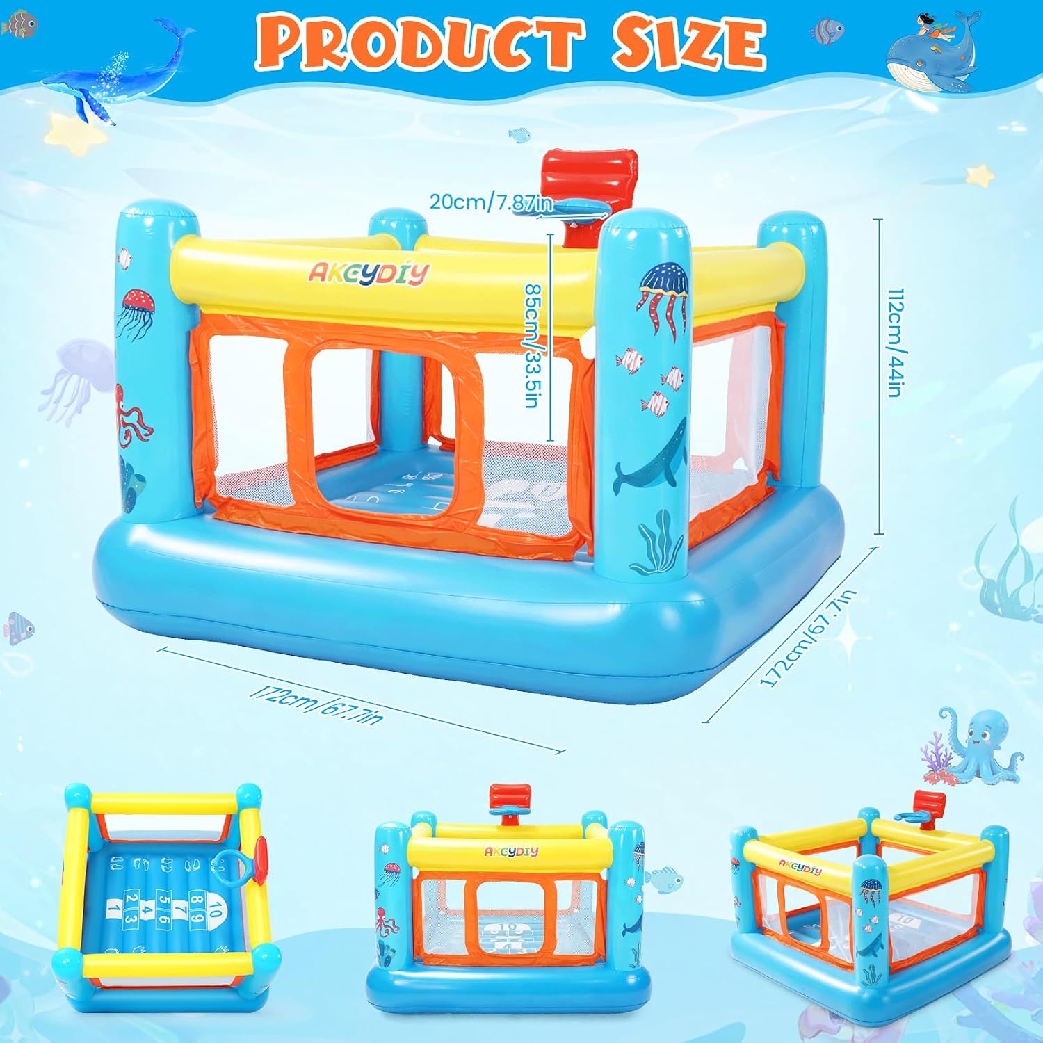 Bounce House, PVC Inflatable B - Kids Outdoor Basketball recension och pris