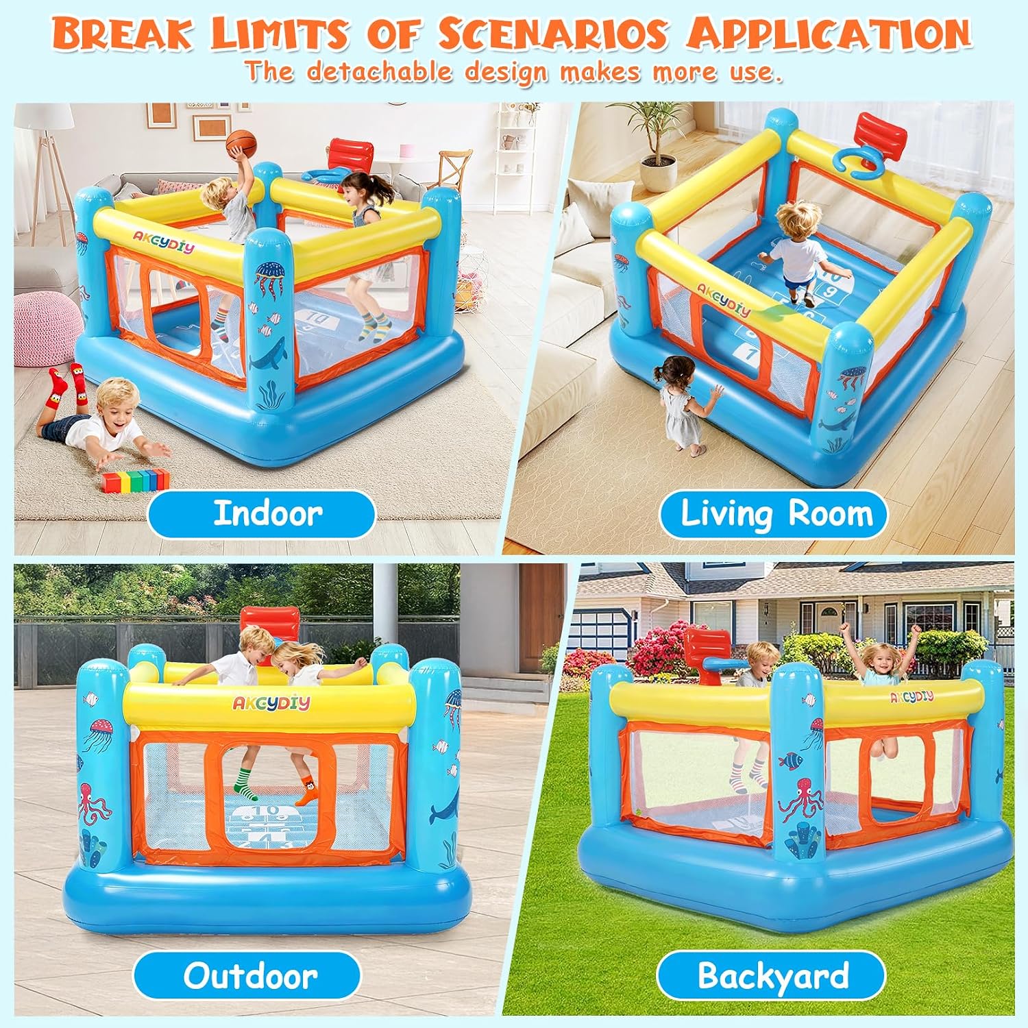 Bounce House, PVC Inflatable B - Kids Outdoor Basketball recension och pris