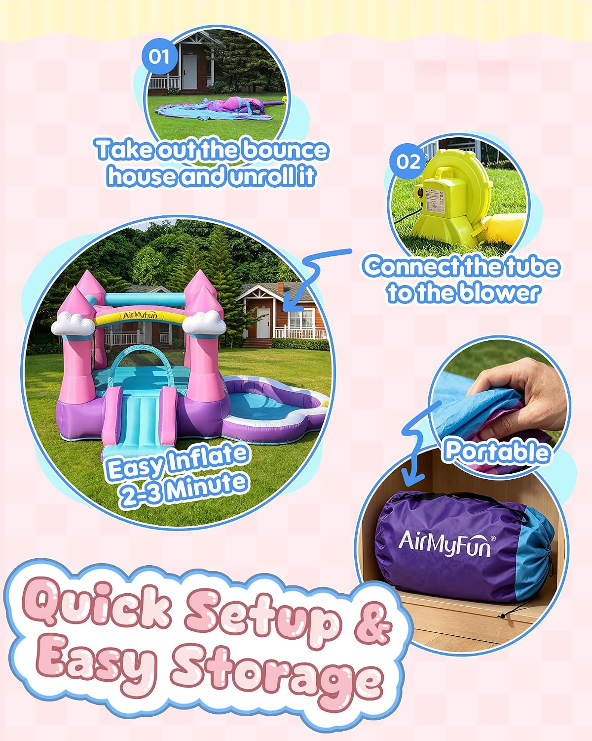 Pink Indoor/Outdoor Inflatable - Kids Outdoor Pool recension och pris