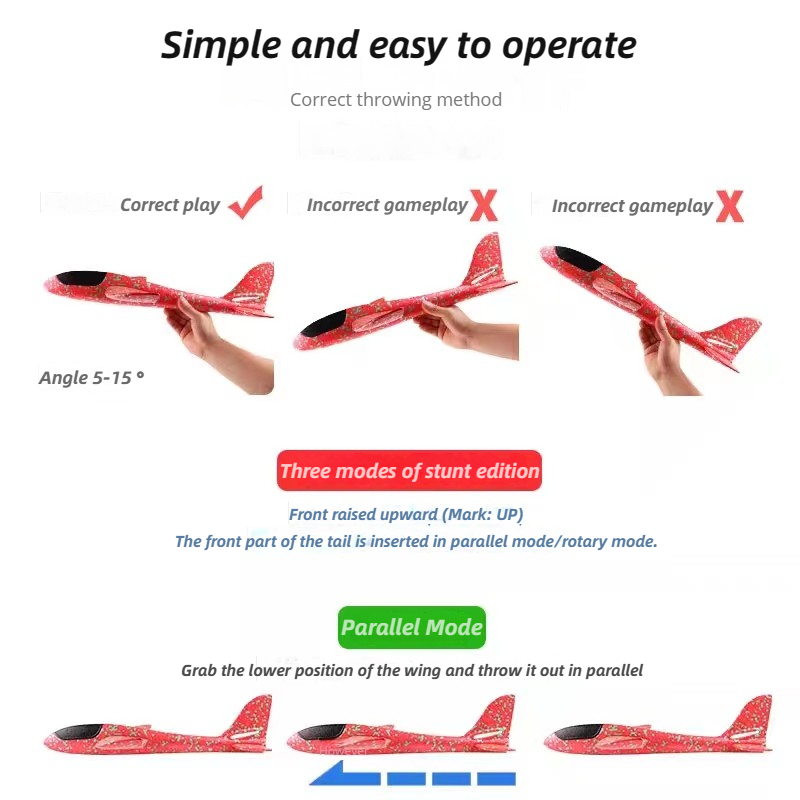 48cm Large Foam Airplane Child - Kids Outdoor Play Equipment recension och pris