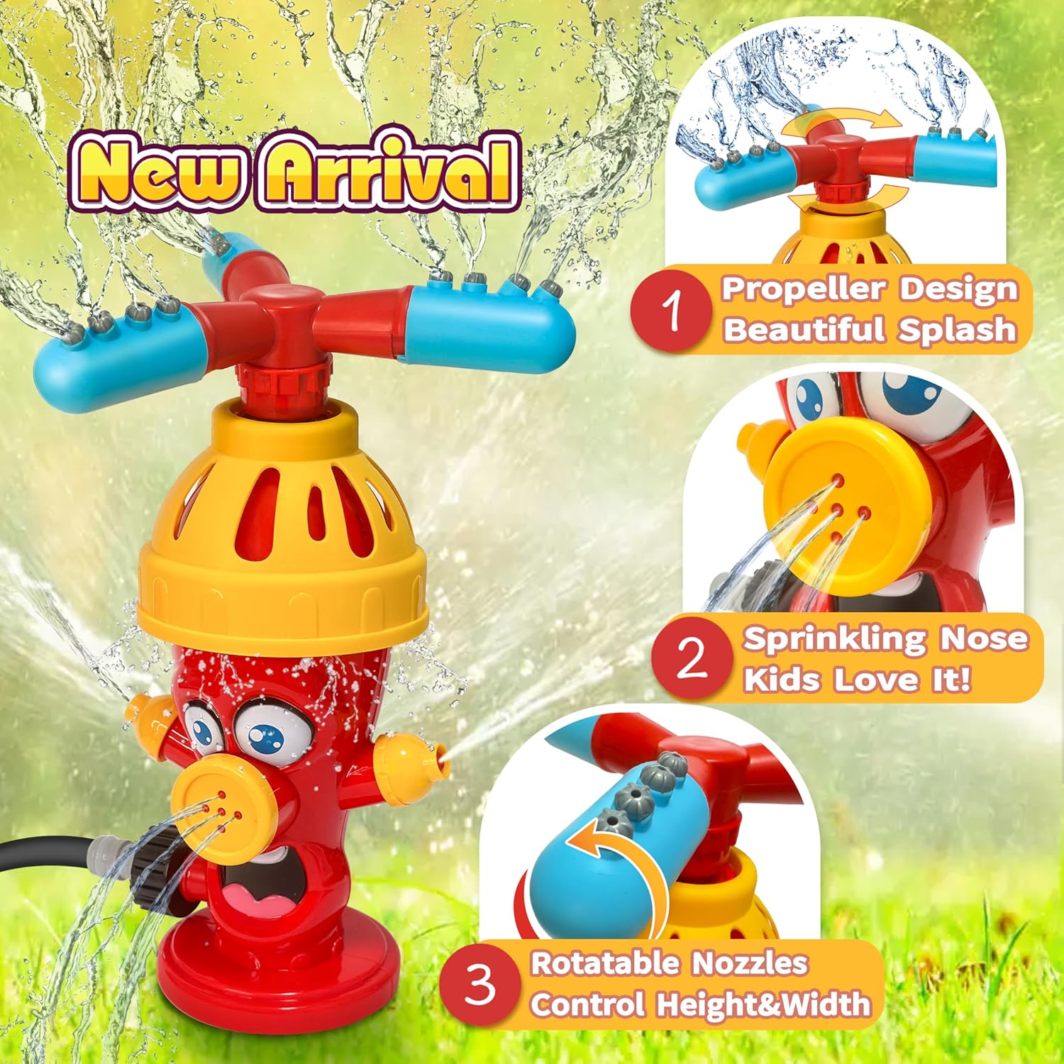 Hydrant Sprinkle Water Spray T - Kids Outdoor Yard recension och pris