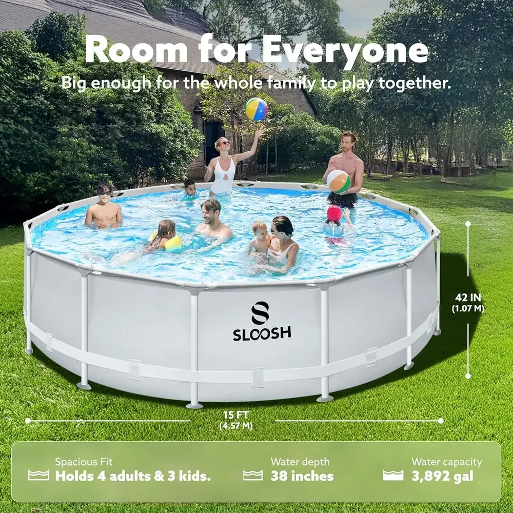 Round 15ft x 42in Outdoor Abov - Kids Outdoor Ladder recension och pris