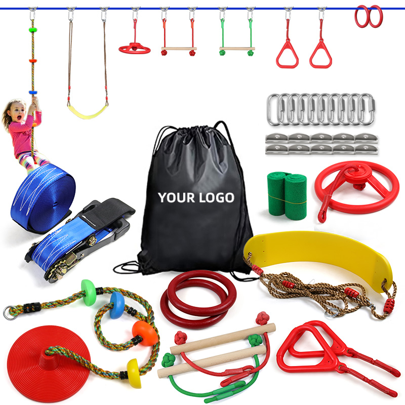 Outdoor Play Slackline Ninja W - Kids Outdoor Ninja Warrior Course recension och pris