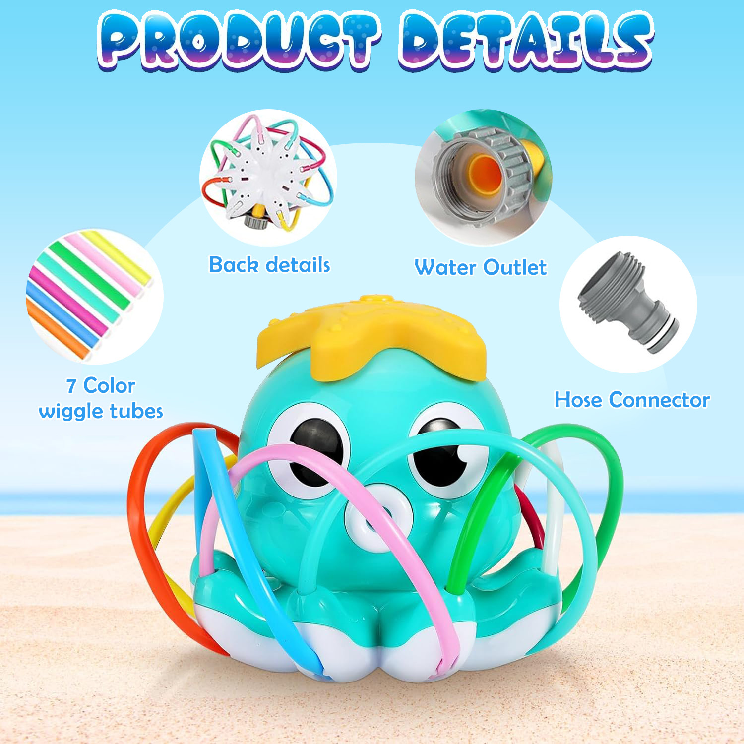 Octopus Sprinkler Water Spray  - Kids Outdoor Yard recension och pris