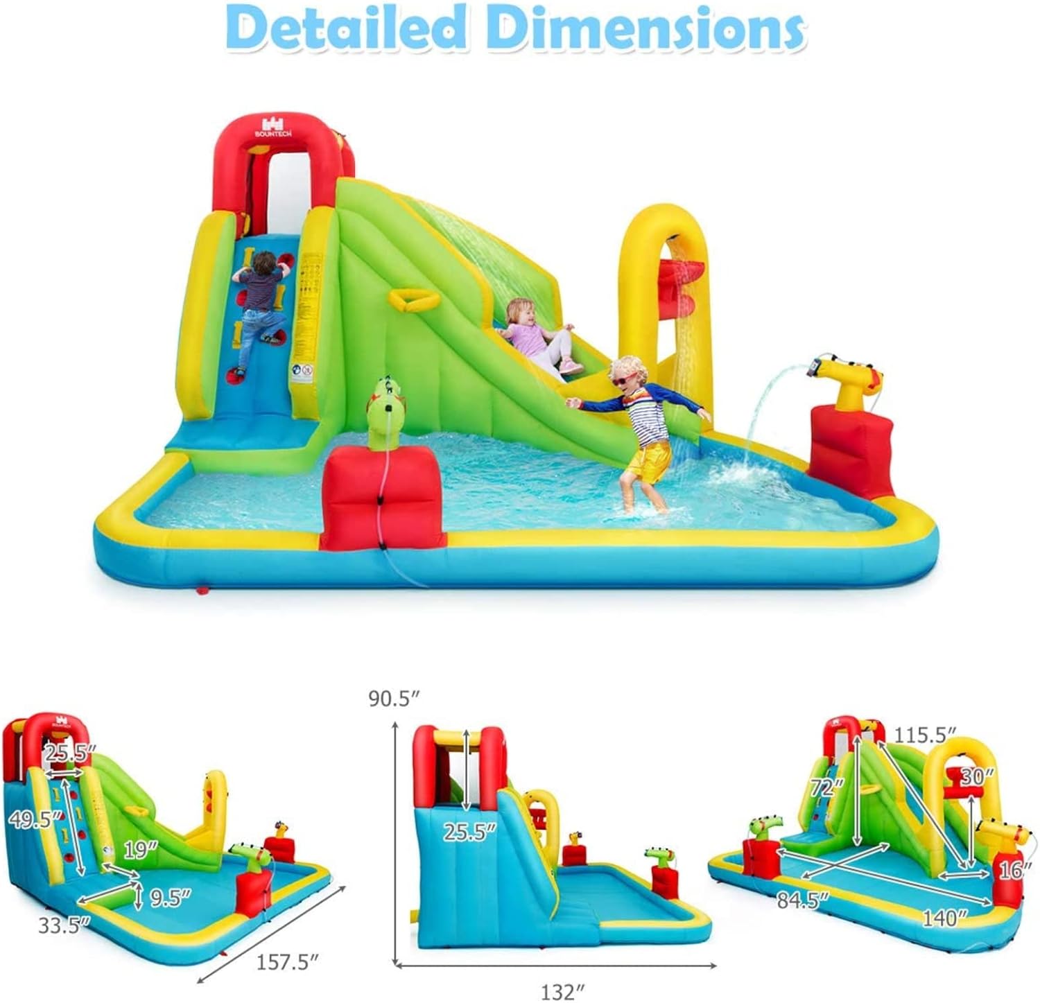 Mega Inflatable Water Park Bou - Kids Outdoor Pool recension och pris