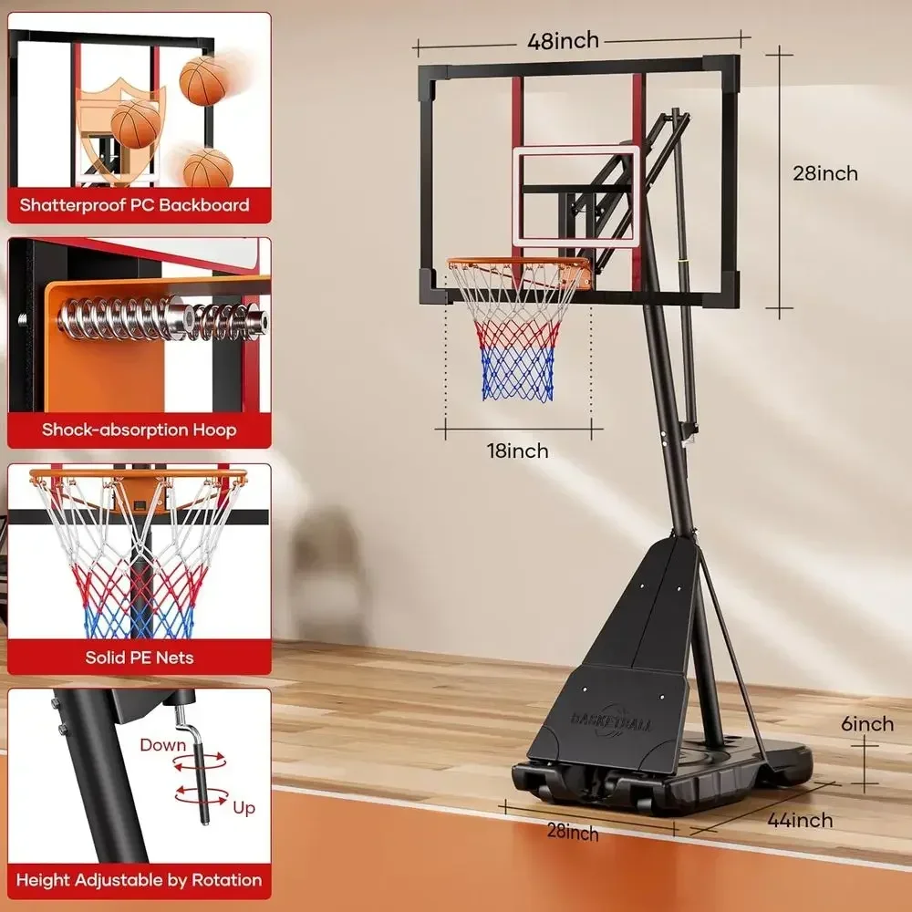 48-Inch Outdoor Adjustable Bas - Basketball Hoop Outdoor recension och pris