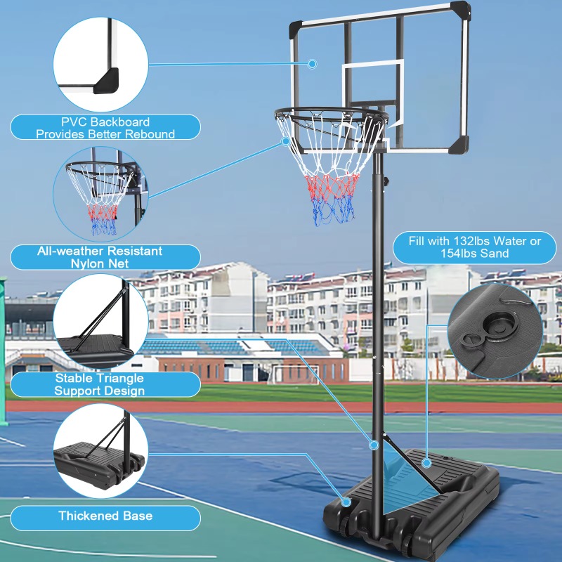 Basketball Hoop System Portabl - Basketball Hoop Outdoor recension och pris
