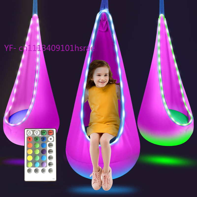 Glowing LED Inflatable Hammock - Kids Outdoor Hanging Chair recension och pris