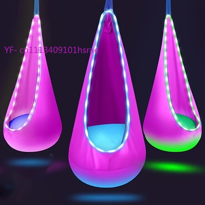 Glowing LED Inflatable Hammock - Kids Outdoor Hanging Chair recension och pris