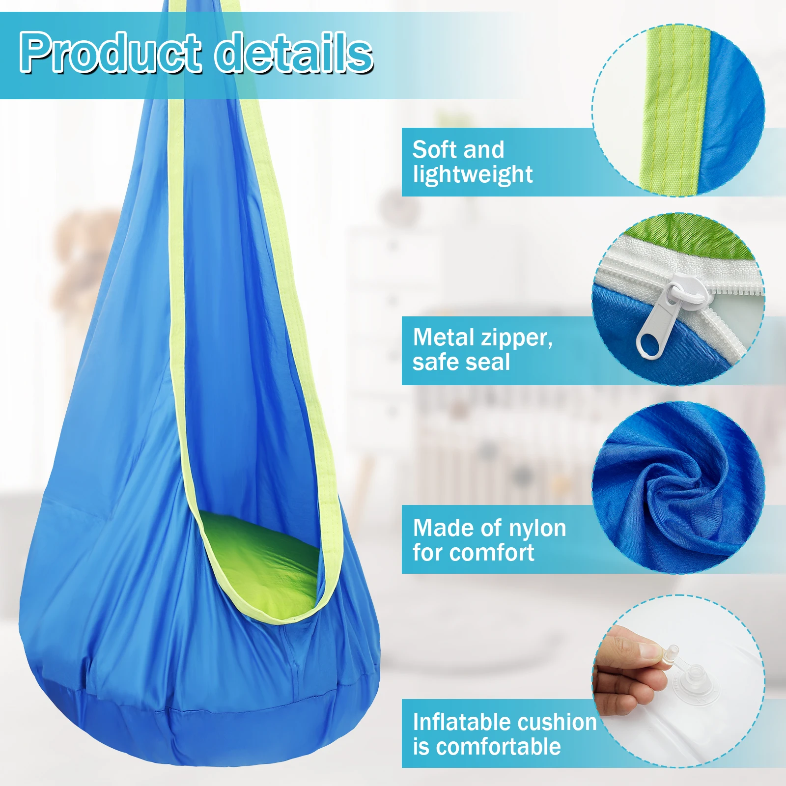 Chair Sensory Swing Chair Kids - Kids Outdoor Hanging Chair recension och pris
