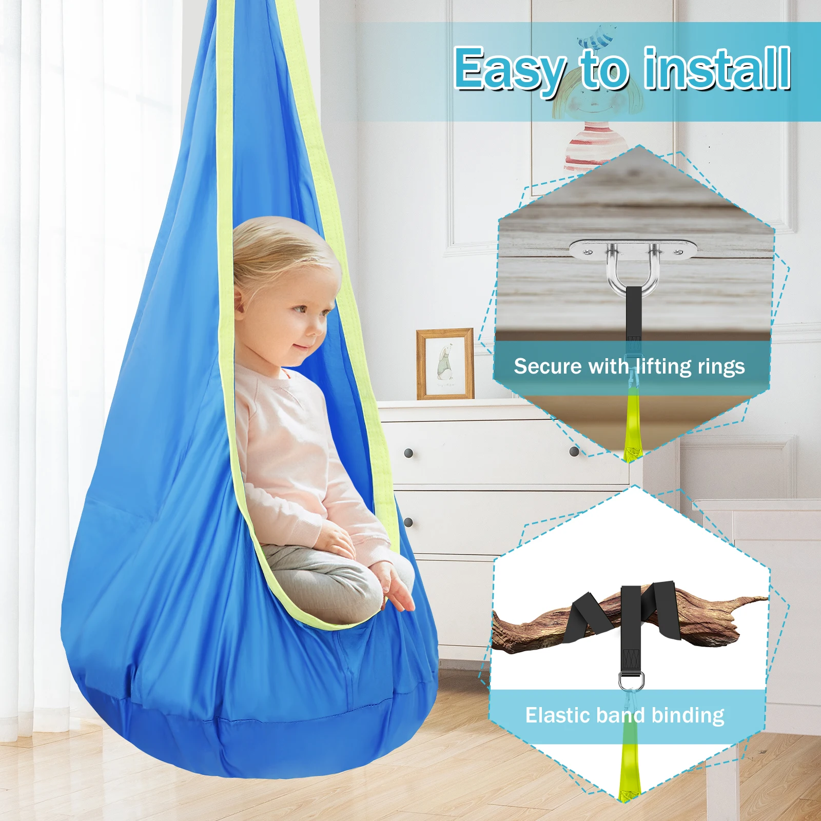 Chair Sensory Swing Chair Kids - Kids Outdoor Hanging Chair recension och pris