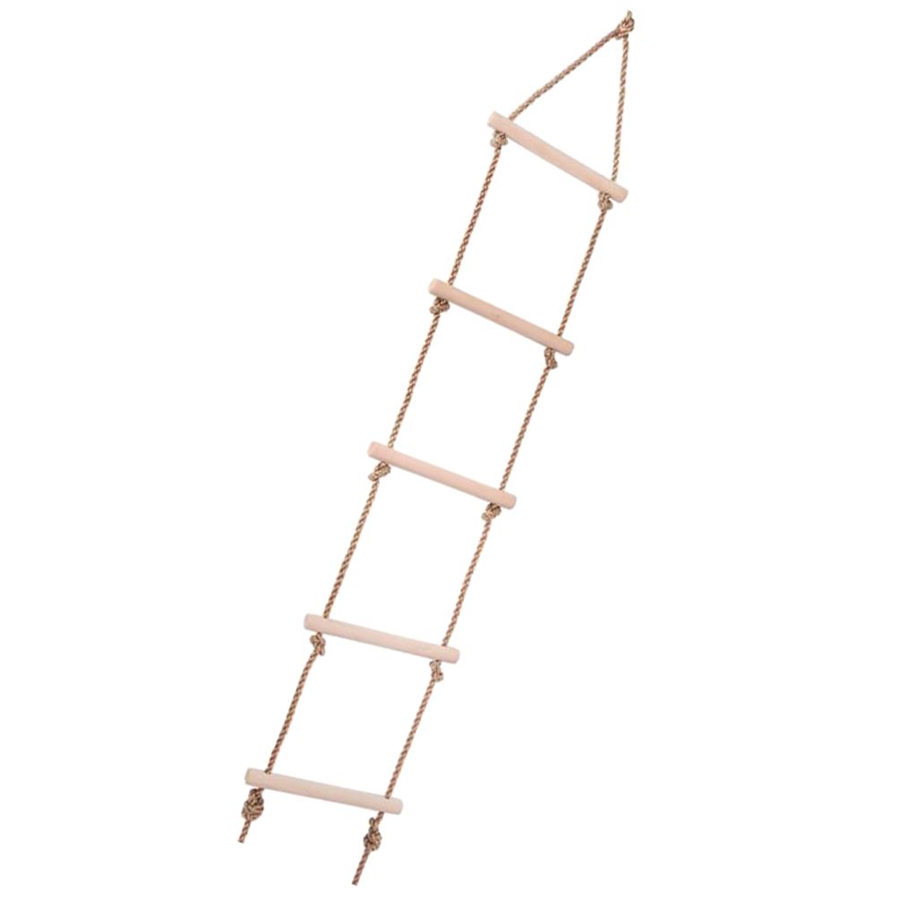 Kids Climbing Wooden Rope Ladd - Kids Outdoor Ladder recension och pris