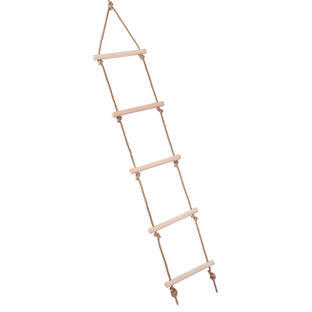 Kids Climbing Wooden Rope Ladd - Kids Outdoor Ladder recension och pris