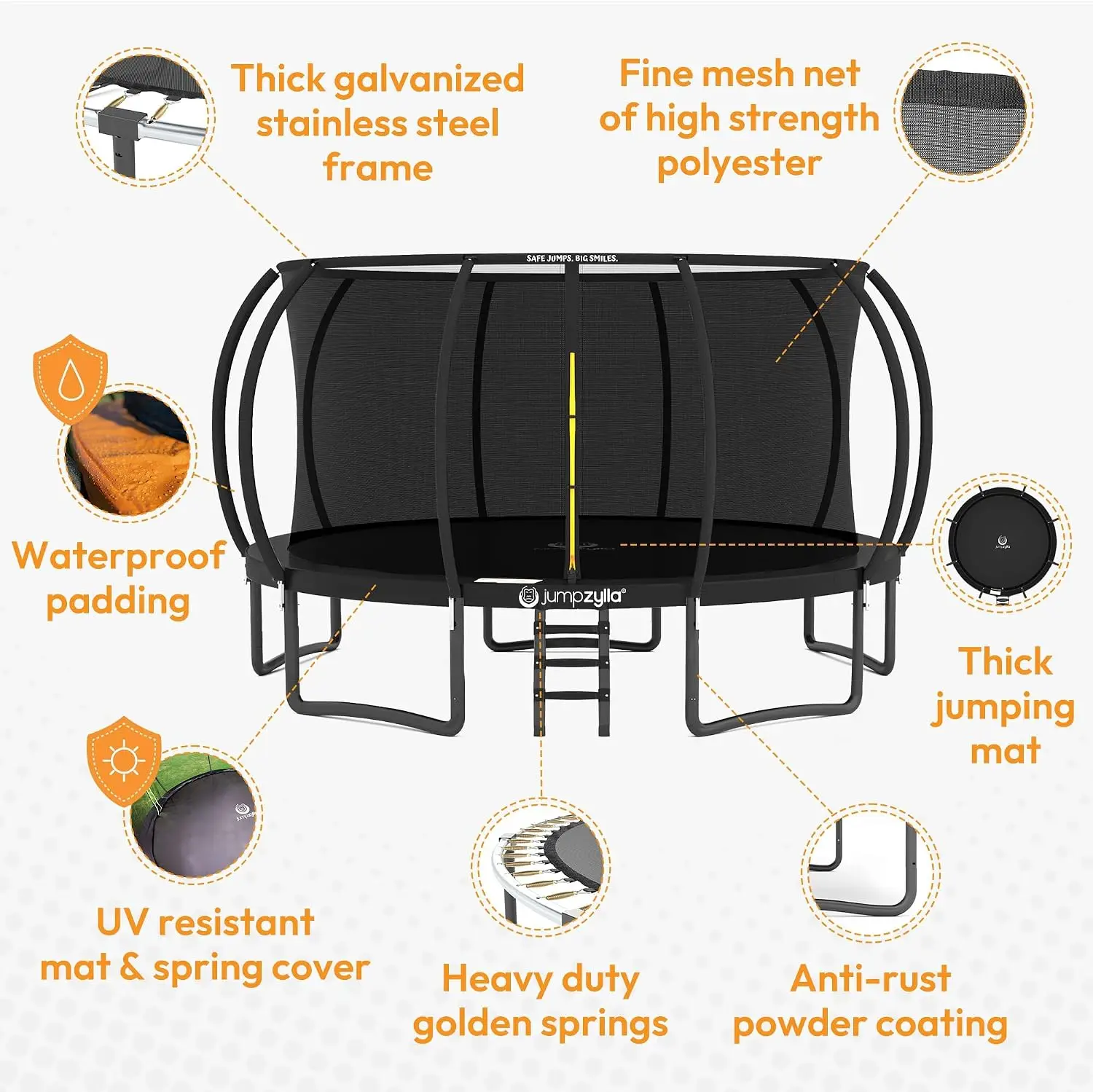 Outdoor Trampoline with Net fo - Kids Outdoor Ladder recension och pris