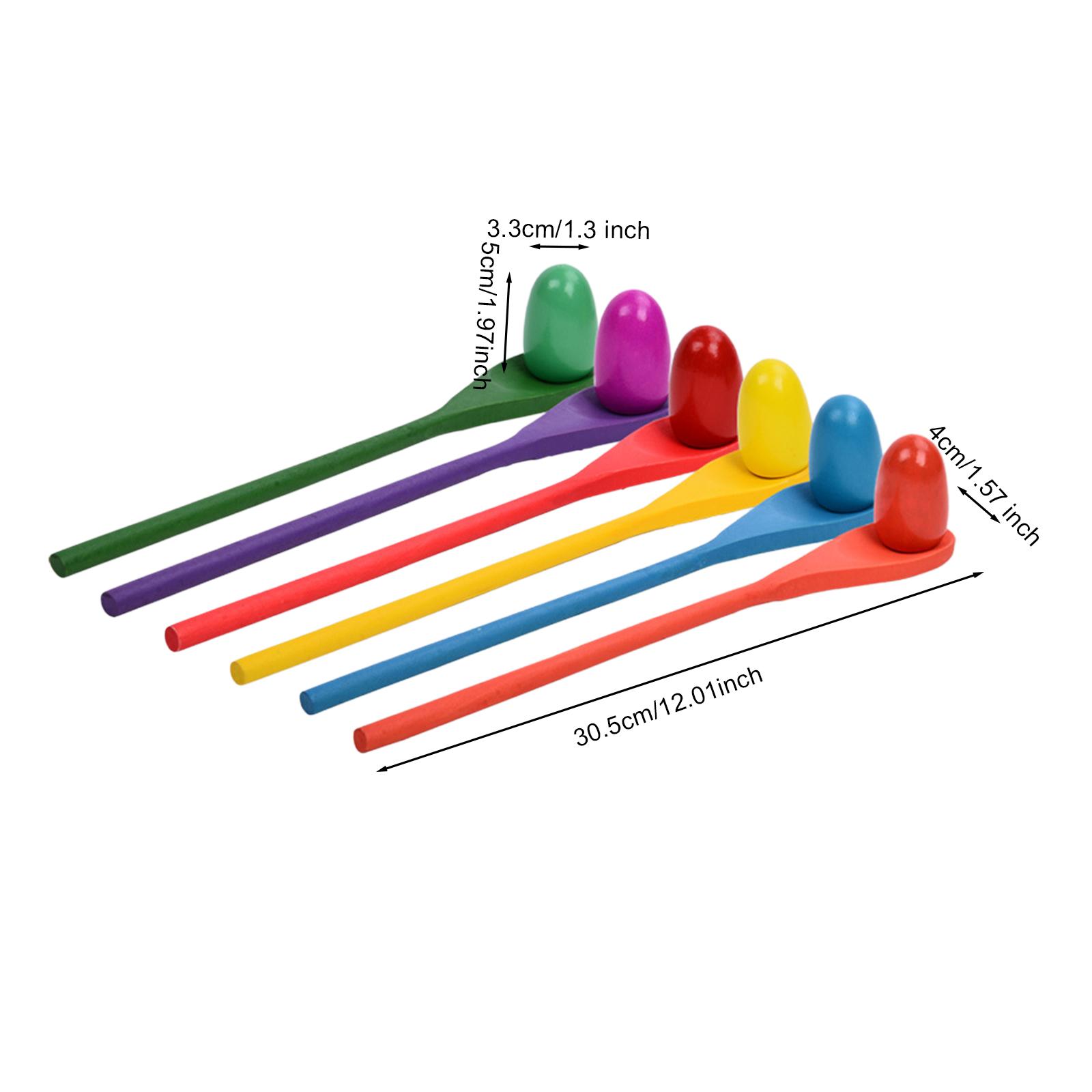 6 Pieces Egg Spoon Race Game H - Kids Outdoor Yard recension och pris
