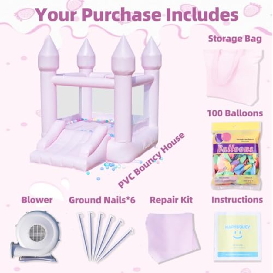 PVC bounce house for kids 3-6  - Kids Outdoor Bounce House recension och pris